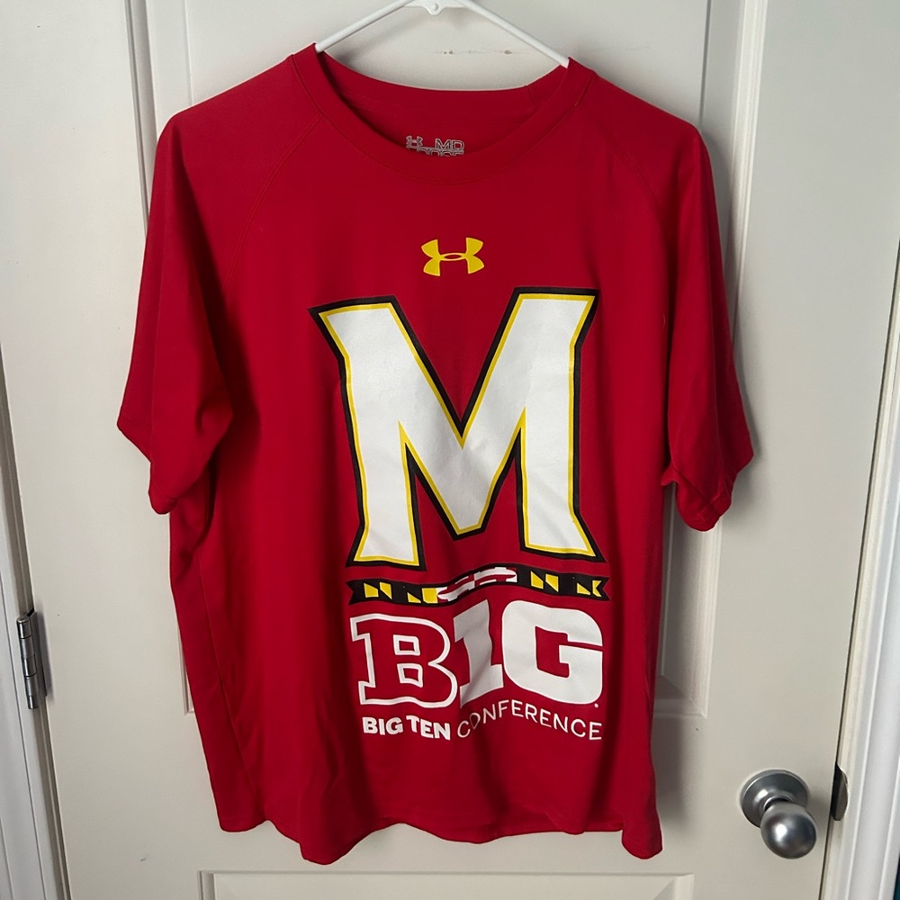 Maryland Big Ten Under Armour Red Shirt - Size Medium